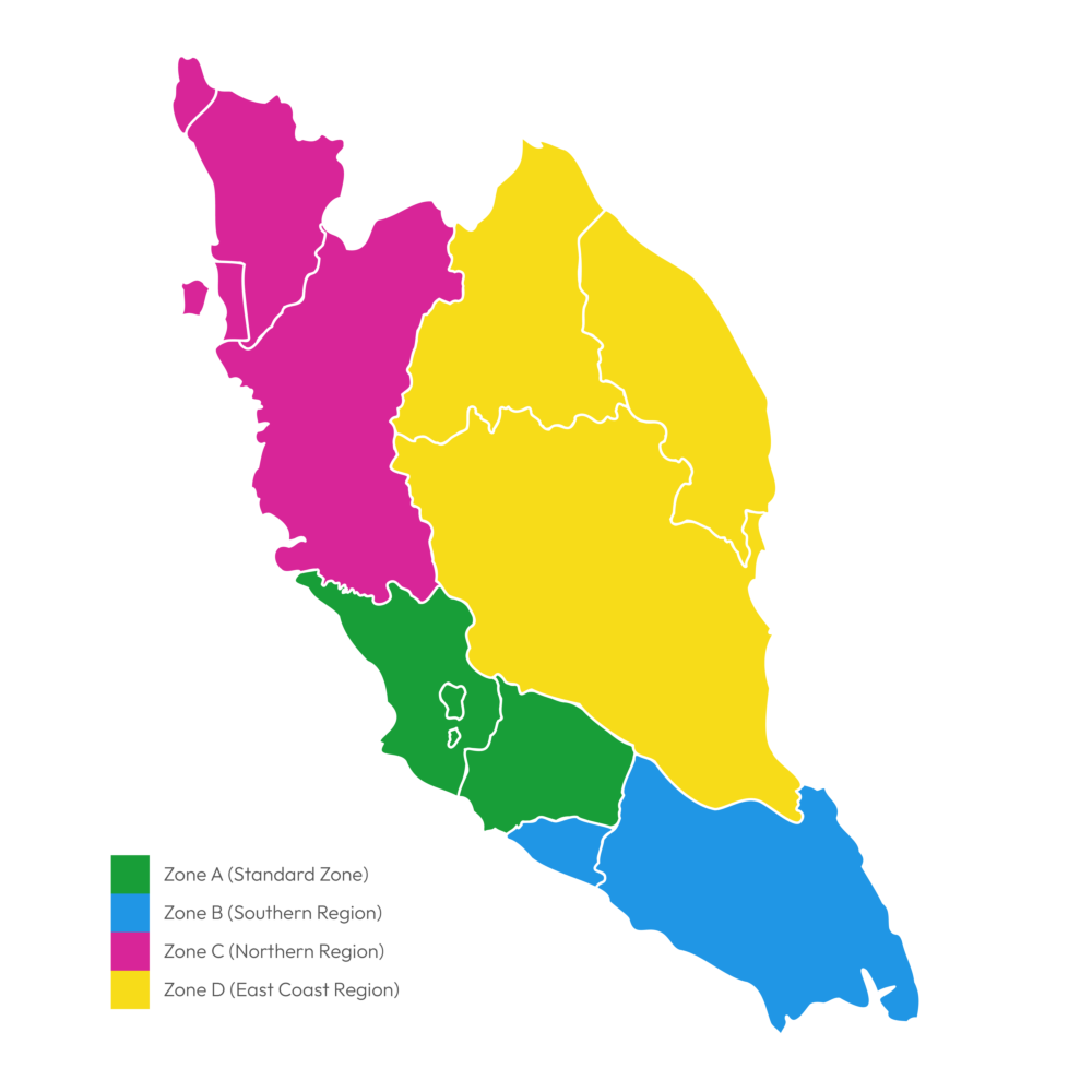 Peninsular Malaysia Map